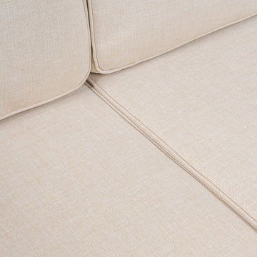 Gable 3-Seat Mid-Century Modern Roped Acacia Wood Outdoor Sofa with Cushions - JONATHAN Y